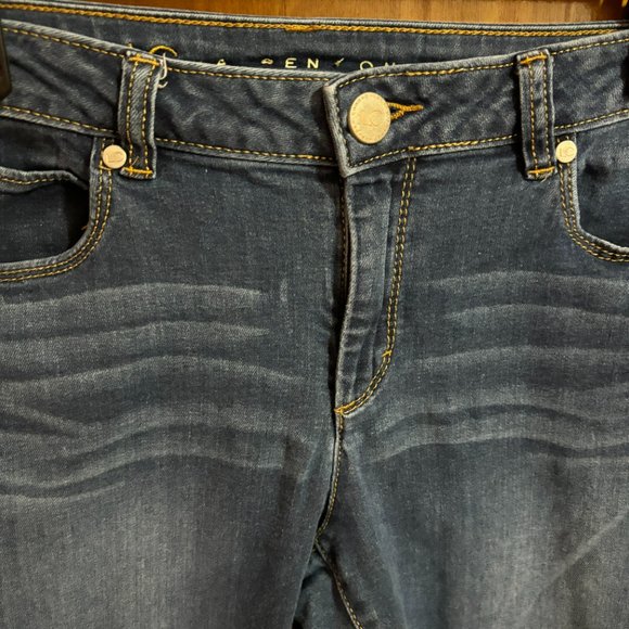 LC Lauren Conrad Womens‎ Dark Wash Mid Rise Super Skinny Jeans Sz 10 - Picture 4 of 14